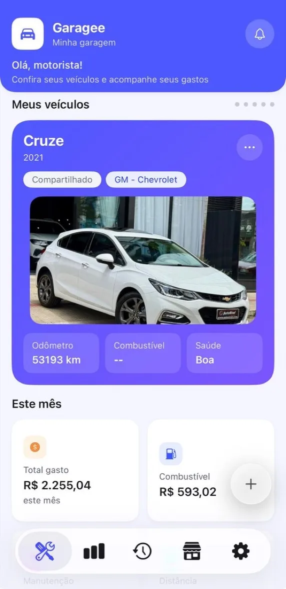 Prévia do app